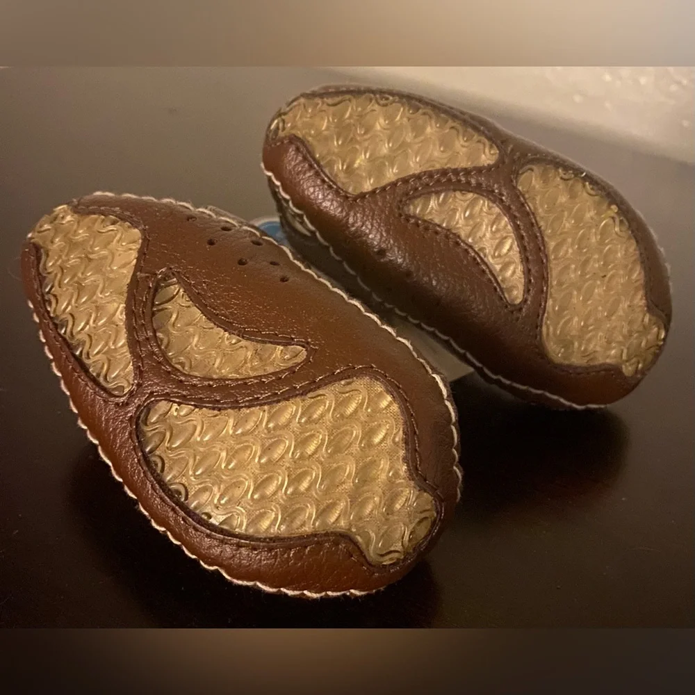 Little Wonders Brown Leather Baby Sandals | Fisherman Sandals Infant Shoes | NWT